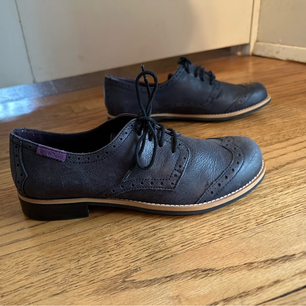 Red Or Dead Black Oxfords, Size 39
